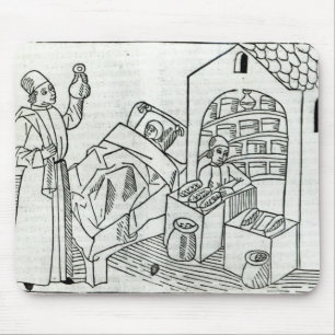 A patient with a Doctor and a Pharmacist Mouse Pad
