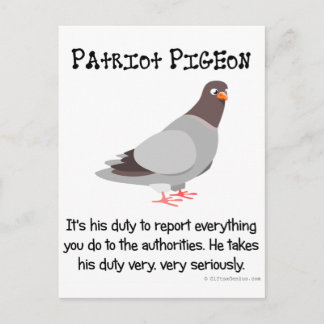 A patriot spies on his neighbours postcard