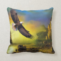 A Patriotic Design with Bald Eagle Flying High