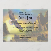A Patriotic Design with Bald Eagle Flying High