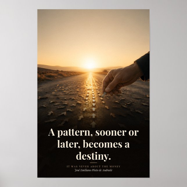 A Pattern Becomes a Destiny Book Quote Art Poster (Front)