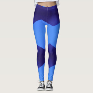 A Pattern of Dark & Baby Blue Lines Leggings