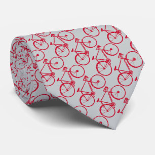 a pattern of red bicycles elegant tie