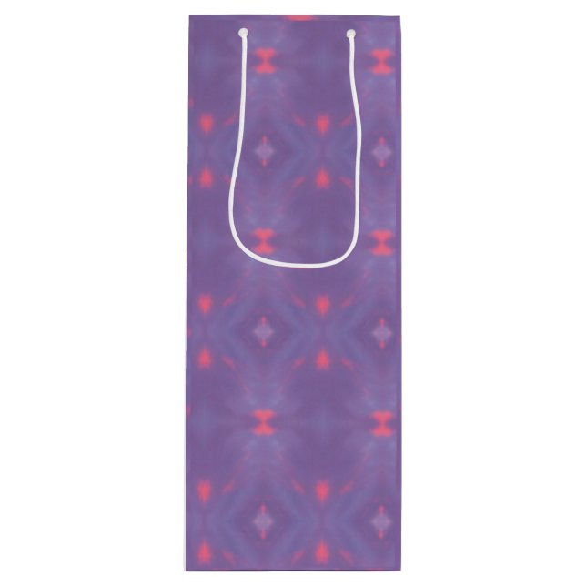 A Pattern of Spring Purple and Pink Wine Gift Bag (Front)