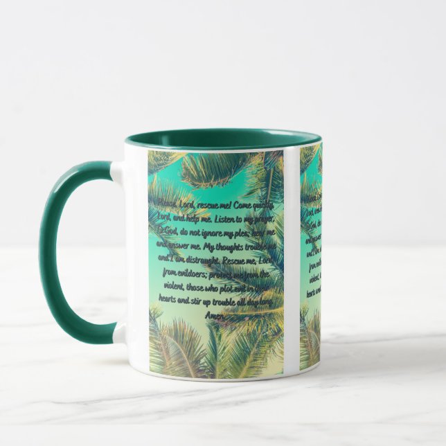A Peace & Strength Prayer Two-Tone Mug (Left)
