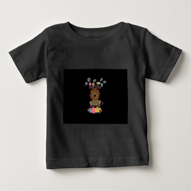 A Peaceful Kingdom: A Lion's Peaceful Moment Baby T-Shirt (Front)