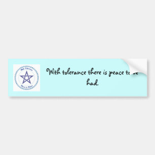 A peaceful message bumper sticker