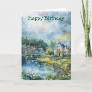 A Peaceful Scottish Village Card