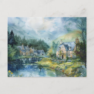 A Peaceful Scottish Village Postcard