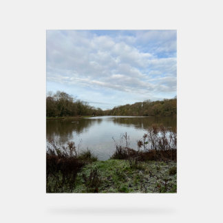 A peacful lake.. acrylic sign