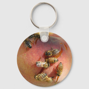 A Peach For The Bees Key Ring