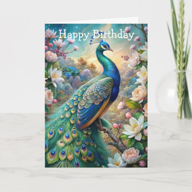 A Peacock Card (Front)