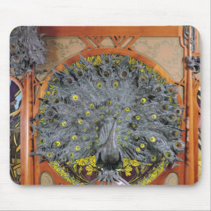 A peacock from the central panel of a mural mouse pad