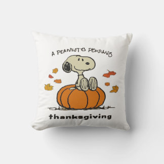 A Peanuts Thanksgiving Cushion