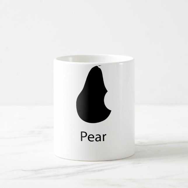 A pear with a bite! coffee mug (Center)