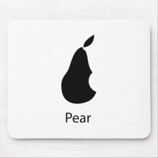 A pear with a bite! mouse pad
