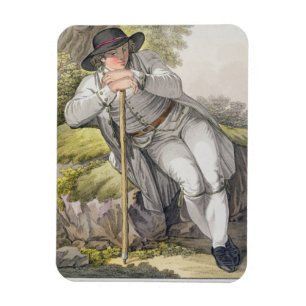 A Peasant of the Tesino Valley in Tyrol, from a co Magnet