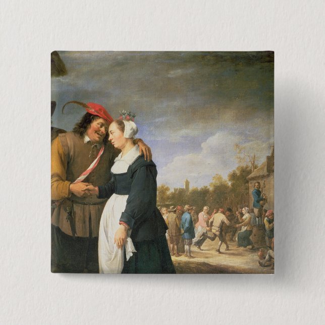 A Peasant Wedding, 1648 15 Cm Square Badge (Front)