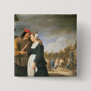 A Peasant Wedding, 1648 15 Cm Square Badge
