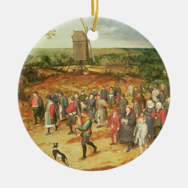A Peasant Wedding Ceramic Tree Decoration (Front)