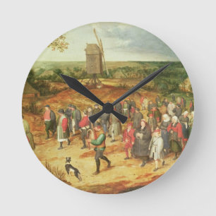 A Peasant Wedding Round Clock