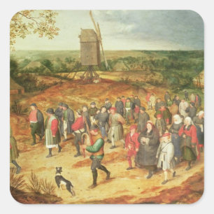 A Peasant Wedding Square Sticker
