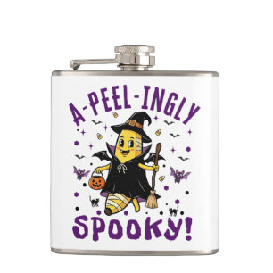 A-peel-ingly Spooky Halloween Banana Design Hip Flask