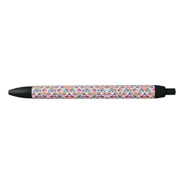 A pen with a colourful geometric pattern  (Front)