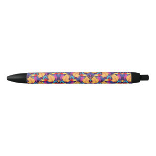 A pen with a colourful pattern 