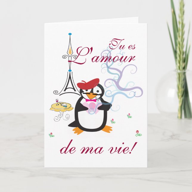 A Penguin In Paris Card (Front)