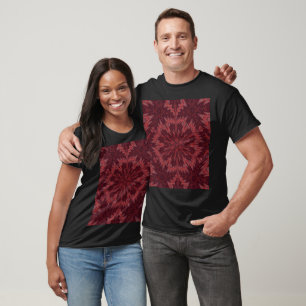 A Peony Bohemian Abstract Floral Graphic  T-Shirt