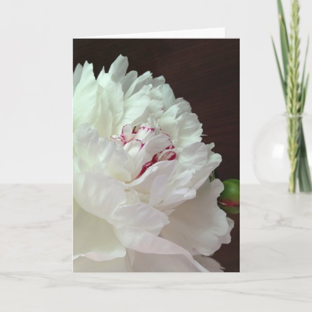 A Peony for Your Thoughts Blank Note Card (Front)