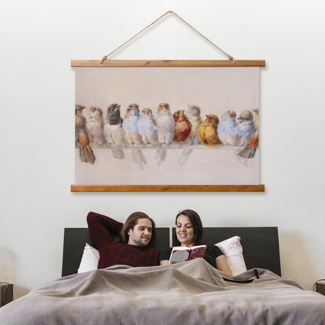 A Perch of Birds (1880) by Hector Giacomelli  Hanging Tapestry (Creator Uploaded)