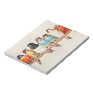 A Perch of Birds, 1880 by Hector Giacomelli Notepad