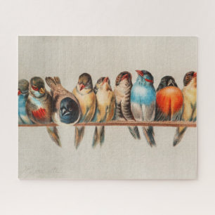 A Perch of Birds by Hector Giacomelli Jigsaw Puzzle