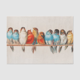 A Perch of Birds Tissue Paper