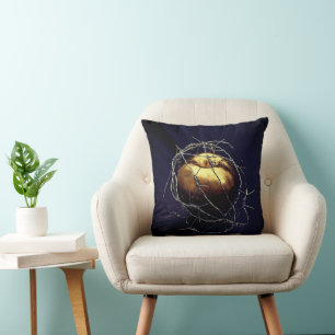 A Perfect Abstract Golden Apple in a String Cushion