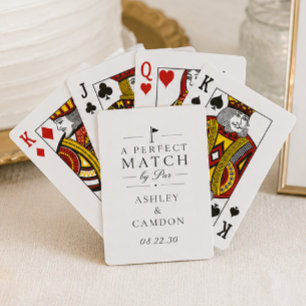 A Perfect Match by Par Wedding Favour Playing Cards