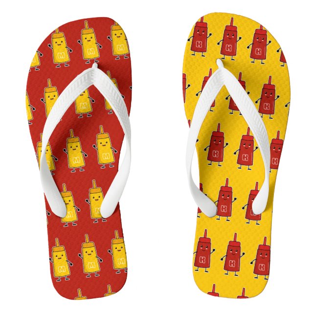 A perfect (mis)match: Ketchup & Mustard BFFs Thongs (Footbed)