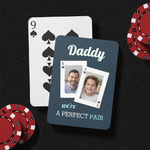 A Perfect Pair   Dad & Child Photo Playing Cards
