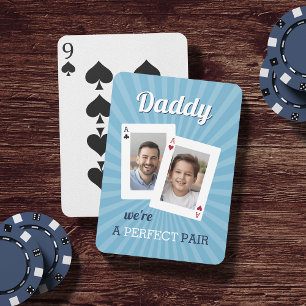 A Perfect Pair   Father & Child Photo Playing Cards