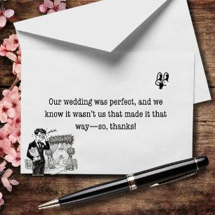 A Perfect Wedding, Courtesy of You Thank You Card