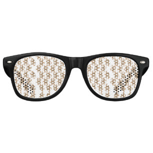 A perfectly symmetrical reflection of a mountain l retro sunglasses