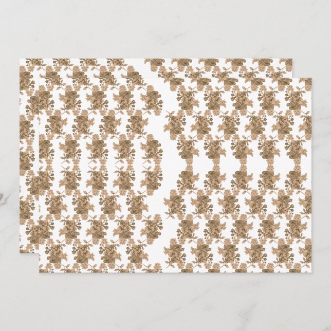 A perfectly symmetrical reflection of a mountain l thank you card (Front/Back)