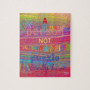 A Person NOT a Puzzle- Autism Acceptance Jigsaw Puzzle