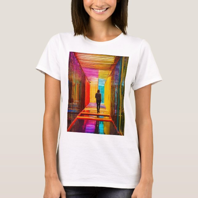 A person stands in the middle of a vast labyrinth  T-Shirt (Front)