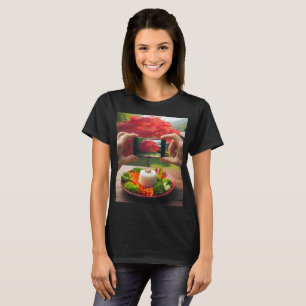 a person taking a picture of a plate of food T-Shirt