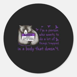 A Person Who Wants To Do A Lot Of Things Trapped Classic Round Sticker