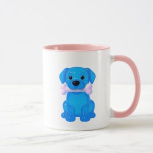 A personalized mug from a very seated little dog.