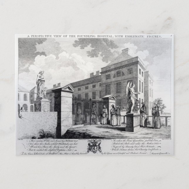 A perspective view of the Foundling Hospital Postcard (Front)